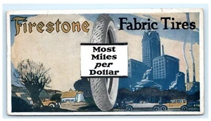 Neumáticos de tela Firestone la mayoría de las millas por dólar tinta blotter automóviles coches E3 - Imagen 1 de 2