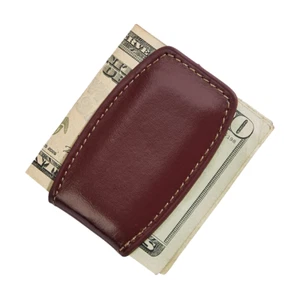 Brown Leather Money Clip - Picture 1 of 6