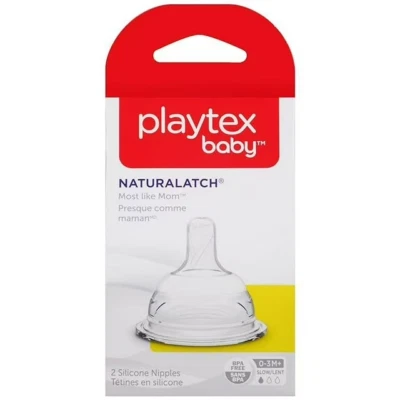 Playtex NaturaLatch Nipple Medium Flow 2-Count New Sealed - Image 1 of 4