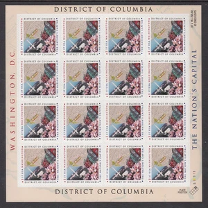 SFSTAMPS US Scott 3813 National Capital Washington DC Sheet of 16 Stamps NH 2003 - Picture 1 of 1