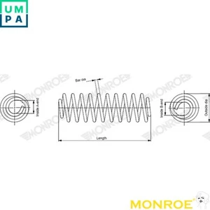 COIL SPRING SP4522 FOR VW SHARAN SEAT ALHAMBRA CFFB/CUVC/DFLA/DLTA/DFMA 2.0L - Picture 1 of 6