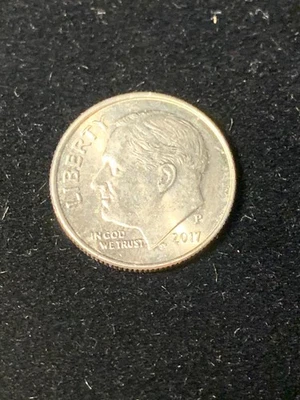 2017 P Mint Roosevelt Dime With Die Chip Errors - Image 1 of 4