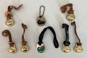 Menge 8 Dooney & Bourke Metall & Leder Handtasche Handtasche Anhänger Anhänger - Bild 1 von 13