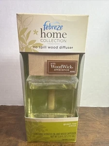 Febreze Home Green Tea Citrus No Spill Wood Diffuser Woodwick Ambiance NEW - Picture 1 of 4