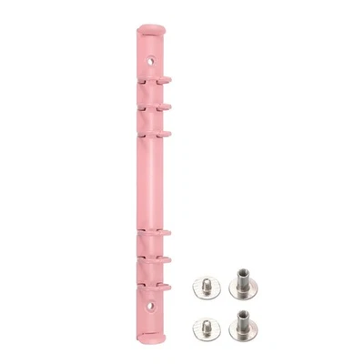 A5 Ring Binder Mechanisms, 1 Set 6-Hole Replacement Binder Planner, Pink - Image 1 of 4