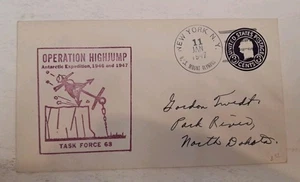 Vtg US Postage Stamp Cover 3c Washington Violet FDC Antarctic Highjump Jan 1947 - Picture 1 of 2