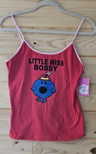 Camiseta sin mangas Mr. Men Little Miss para mujer L roja Little Miss Bossy Cami nueva con etiquetas - Imagen 1 de 4
