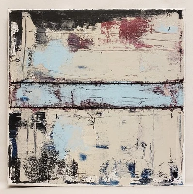 No.654 Original Abstract Modern Minimal  Urban Textured Painting By K.A.Davis - Image 1 of 4