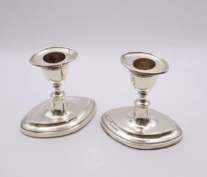 Antique Silver Pair of Candlesticks Hallmarked Sheffield 1905 / 1906 - Picture 1 of 12