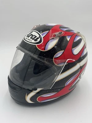 ARAI Nakagami Haga Quantum/f Full Face Helmet Flames RARE Size Medium Motorcycle - Image 1 of 4