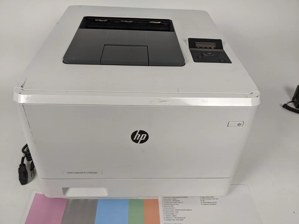 HP Color LaserJet Pro M454DN Color Workgroup Laser Printer, NO TONER Pages 23088 - Image 1 of 4