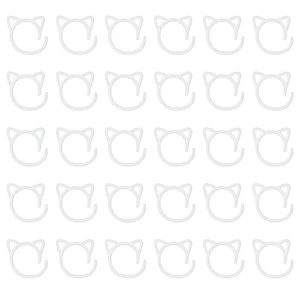 30 Pezzi Marcatore per Punti, Marcatori per Punti in Metallo per Gatti per Uncinetto, Bianco - Foto 1 di 7