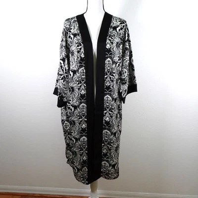 Slim Factor By Investments Cardigan Women's Plus Size 1X Long Open Front Duster - Image 1 of 4