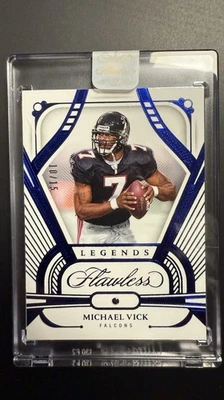 2024 Panini Flawless Michael Vick /15 Sapphire Encased #92 Atlanta Falcons - Image 1 of 4