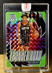 2023-24 Amen Thompson Panini Mosaic Fluorescent Green Prizm /10 Rookie RC SSP - Bild 1 von 6
