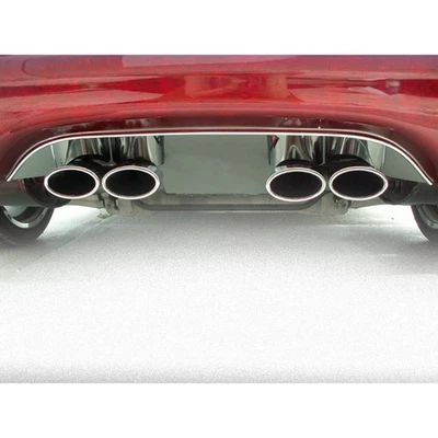Panel de llenado de escape de acero inoxidable pulido con banderas para Chevy Corvette 1997-04 Foto 1 de 3