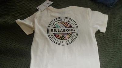 CREAM WITH LOGO. CHILDRENS BILLABONG T SHIRT. BRAND NEW WITH LABEL - Image 1 of 2