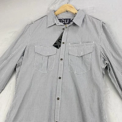 Guy Harvey Long Sleeve Fishing Shirt Mens Size M Blue Marine Print Vented - Image 1 of 4