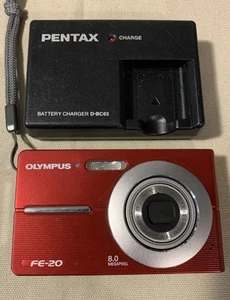 OLYMPUS FE-20 8.0 Megapixel Digital Camera 1 GB Card Case Manual TESTED WORKING - Picture 1 of 6