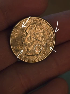 2002-P 25c Tennessee Quarter Reverse And Obverse Errors  - Image 1 of 4