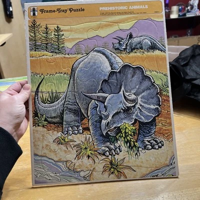 De colección Rainbow Works Marco Bandeja Puzzle Animales Prehistóricos Dinosaurios Triceratops! Foto 1 de 3