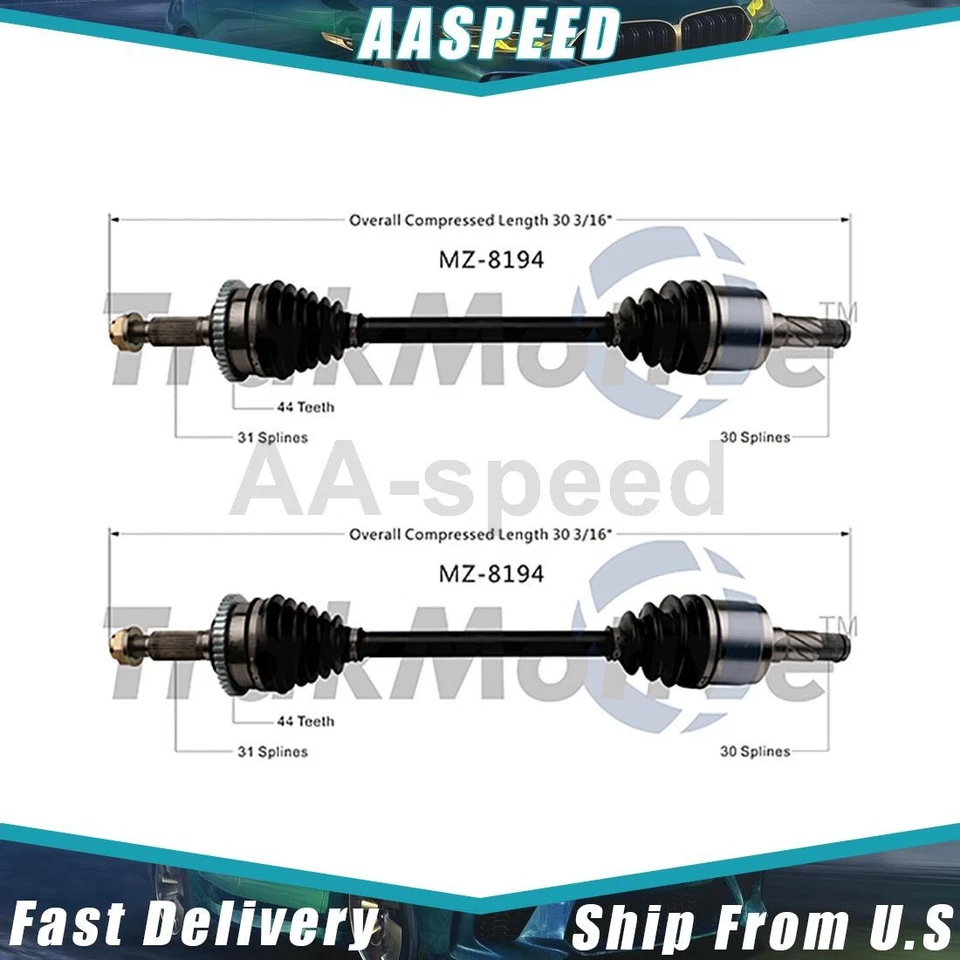 Conjunto de eixo traseiro CV Joint CV para Mazda RX-7 1995 1994 1993 TrakMotive - Imagem 1 de 2