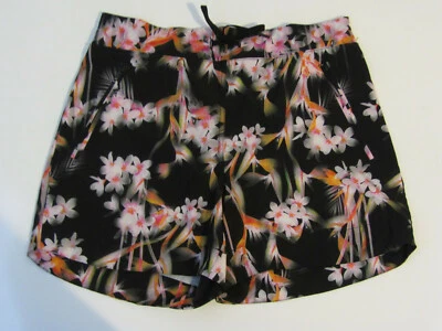 Pantalones Cortos TANGERINE Negro Naranja Floral Estampado Activo NUEVO Para Mujer Talla S Foto 1 de 2