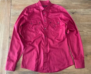 Gucci Embroidered Long Sleeve Button Down Shirt Mens 15.5 39 Luxury Designer - Picture 1 of 13