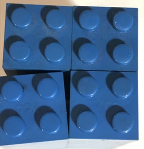 Vintage Tyco 2x2 Blue Brick Lot Of 20 Pieces Toys Building Blocks - Picture 1 of 2