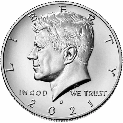 2021 Kennedy Half Dollar Single (1) Coin (P or D) Cover