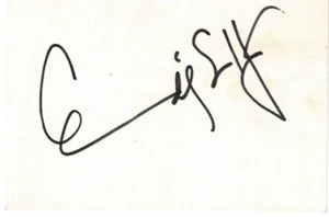 Claudia Schiffer Signed 4X6 Index Card- COA - Picture 1 of 2