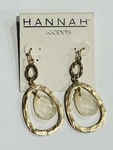 Hannah Accents Gold Tone Metal Loop Drop Earrings - Picture 1 of 1