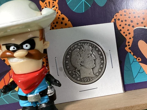 1915 S BARBER HALF DOLLAR MINTAGE 1,604,000 Cover