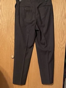 Men's BARONI Super 150'S Wool Dress Pants Size 36R Dark Charcoal - Picture 1 of 4