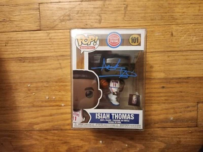 Isiah Thomas Detroit Pistons Autografiado Isiah Thomas Funko Pop Certificado de Autenticidad PSA Foto 1 de 4