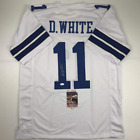 Autographed/Signed DANNY WHITE Dallas White Football Jersey JSA COA Auto