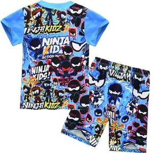 Cosplay NINJA KIDZ Costume Kids Short-sleeved Shorts Thin Cotton Pajamas unisex - Picture 1 of 31