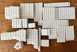 White LEGO Plates Assorted Sizes 1X, 2X, 3X, 4X, 6X You Pick! Mix and Match - Picture 1 of 42