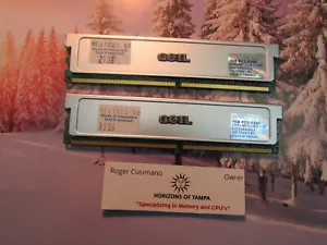 PAR DE 1 GB RAM para juegos Geil GX21GB5300LX PC2-5300 DDR2-633 1,8 V - Imagen 1 de 1