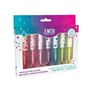 Three Cheers for Girls 7 Days Glitter Lip Gloss Set for Ages 8 Years and Up - Picture 1 of 1
