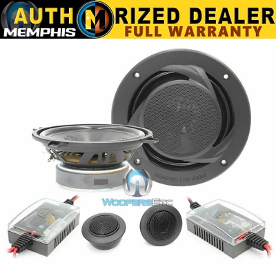MEMPHIS PRS5v2 5.25" CAR AUDIO COMPONENT SPEAKERS WITH GRILLS AND CROSSOVERS NEW - Image 1 of 4