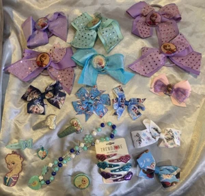 Disney Frozen Anna Elsa Hair Accessories Bows & Clips - Picture 1 of 6