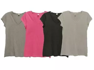 Junior V & Crew Neck Tee shirt, Solid, All Sizes, All Colors, Free shipping - Picture 1 of 11