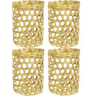 Thanksgiving Table Decor 4pcs Woven Glass Vase & Cup Sleeves