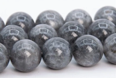 Cuentas sueltas redondas de crisoberilo gris natural genuino de 14 mm Foto 1 de 4