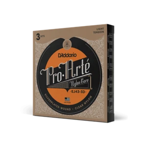 D'Addario EJ43 Pro-Arte Nylon Classical Guitar Strings, Light Tension, 3 Sets - Picture 1 of 1