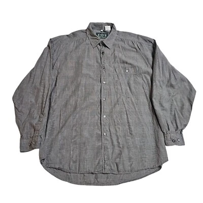 Tom Tailor Plaid Button Down Gray Large Shirt Long Sleeve Mens Collared - Image 1 of 4