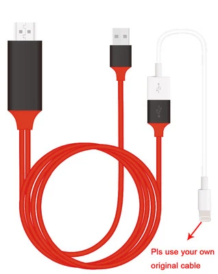 HDMI Bildschirm Spiegel TV Adapter Kabel für iPhone X XS XR 11 12 Mini 13 14 Pro Max - Bild 1 von 4