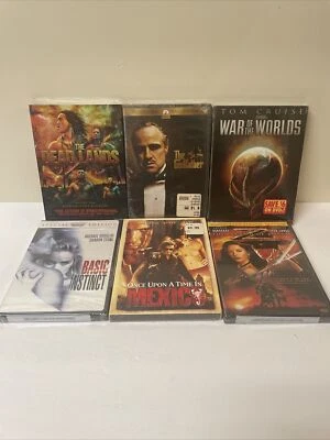 New Sealed DVD Lot The Godfather War Of The Worlds The Dead Lands Basic Instinct - Image 1 of 4
