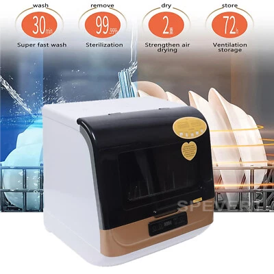 3IN1 6L Große Kapazität PTC Trocknung & UV-Sterilisation Arbeitsplatte Geschirrspüler 1200W - Bild 1 von 4